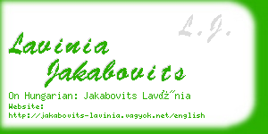 lavinia jakabovits business card